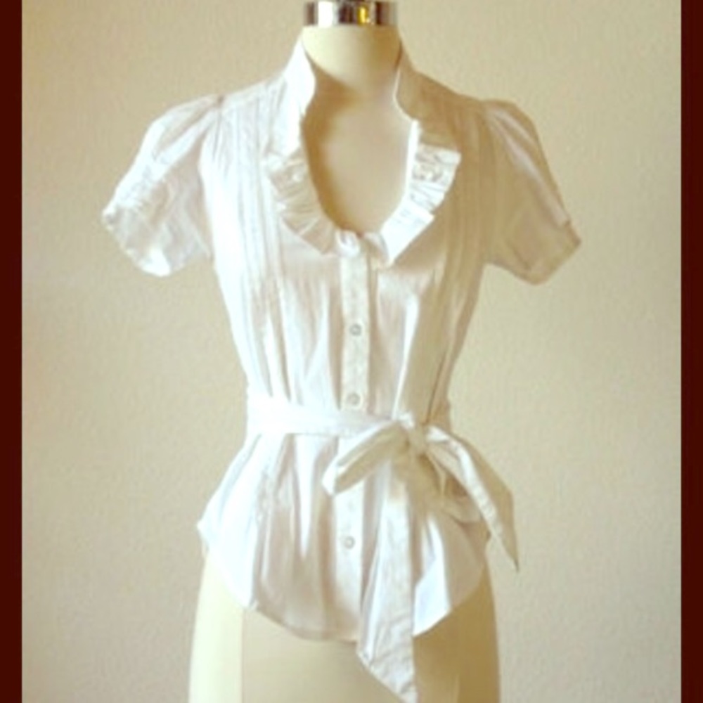 Odille Cotton Button Up with Tie